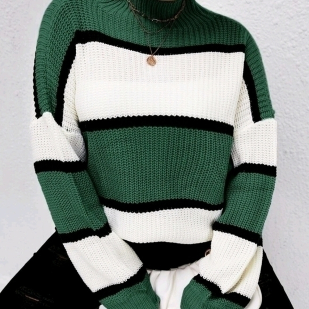 SHEIN CURVE STRIPED SWEATER SZ 3X